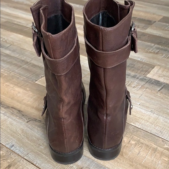 Stuart Weitzman brown leather boots like new 8.5 - Picture 2 of 6